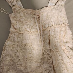 Elegant Cream Lace Dress